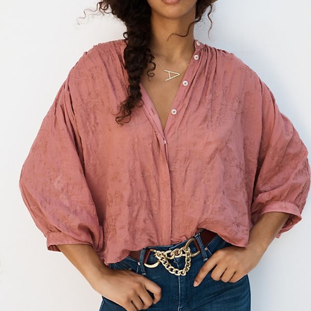 Pilcro Faustine Embroidered Blouse - Anthropologie
